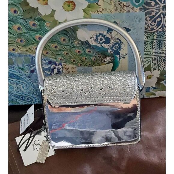 NWT~Disney x Aldo Silver Glitter Mickey Mouse Handbag~100th Anniversary  Edition - Picture 3 of 8